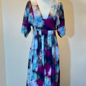 Colorful print long dress
